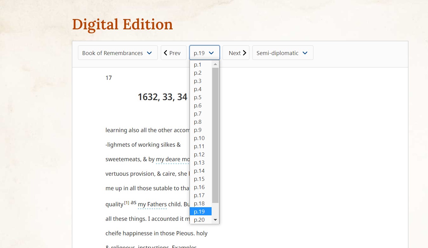 An image from the digital edition showing a drop-down menu