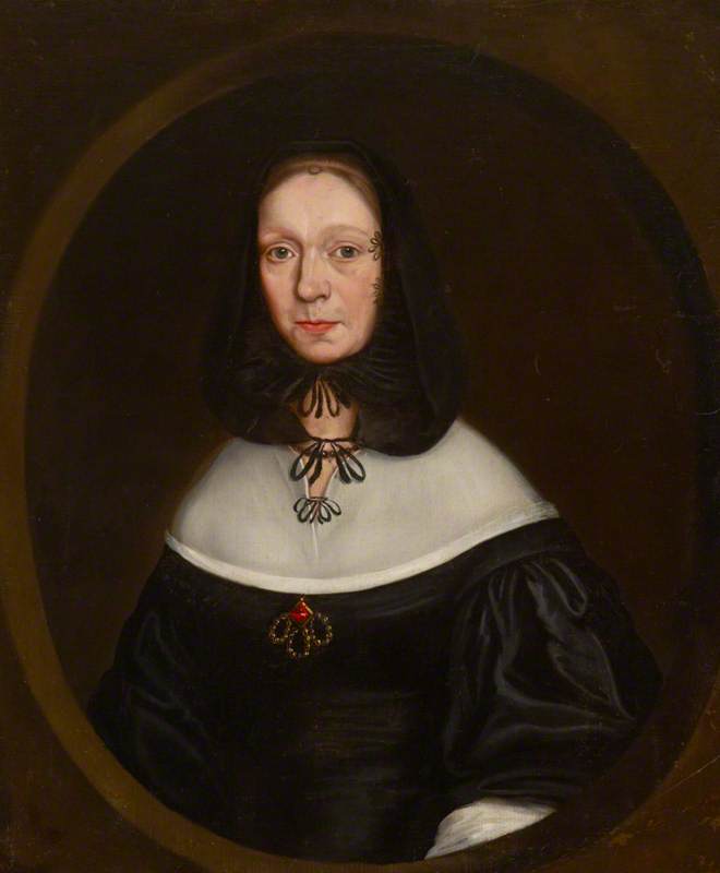 A 17th-century English portrait of an anonymous woman in widow's weeds