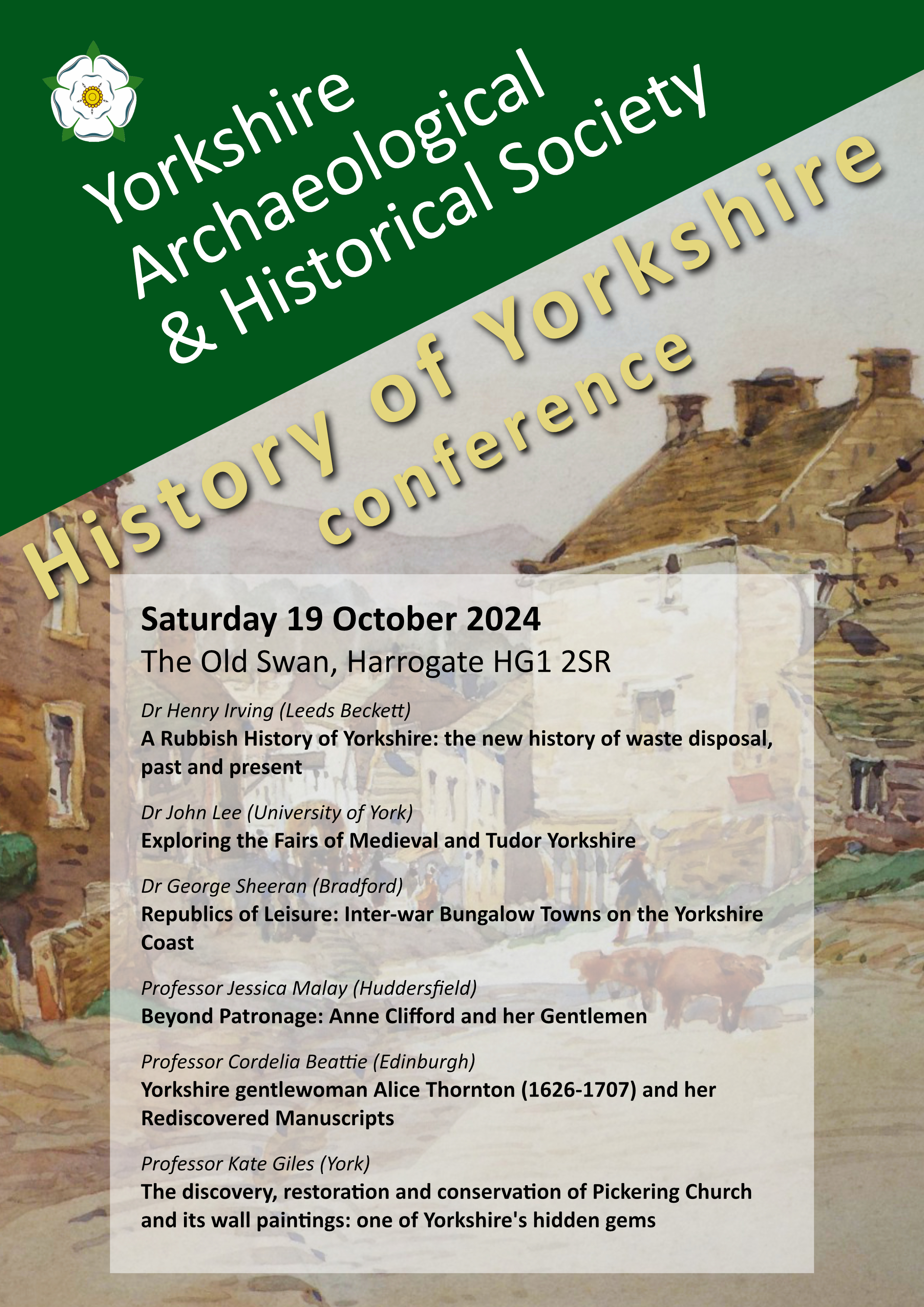 Project PI to speak at History of Yorkshire Conference